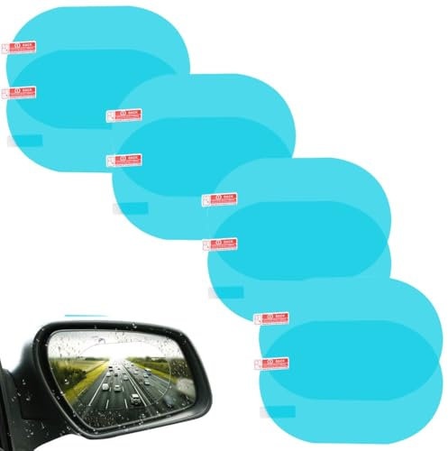 XENQITO Pellicola antipioggia e antiappannamento per specchietti retrovisore auto - 8 pezzi