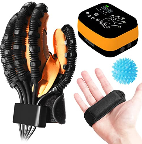 EMFOCU Rehabilitation Robot Gloves for Hemiplegia Patients, Finger&Hand Recovery Equipment Rehab Hand Exerciser Aids Robotic Glove