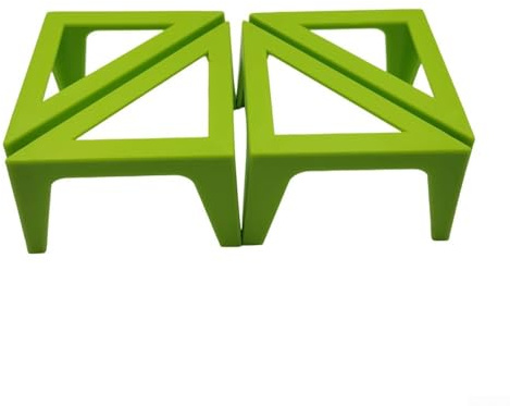 Lot de 4 supports de toile pour verser la peinture avec design portable et stable pour artistes acryliques et amateurs (vert)