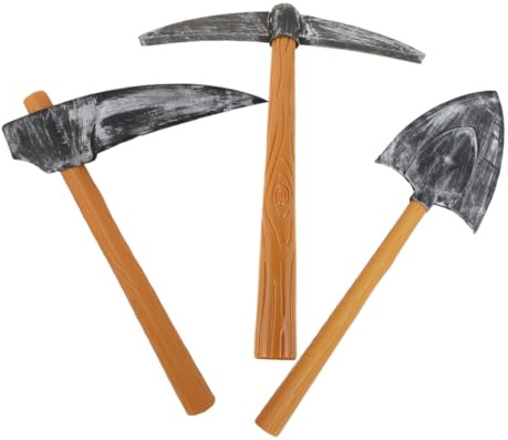 CORHAD 3 pièces Set de Accessoires de Scène Léger Faux Pelle et Faucille pour Costume de Nain Accessoires Polyvalents pour Spectacle Halloween et Théâtre