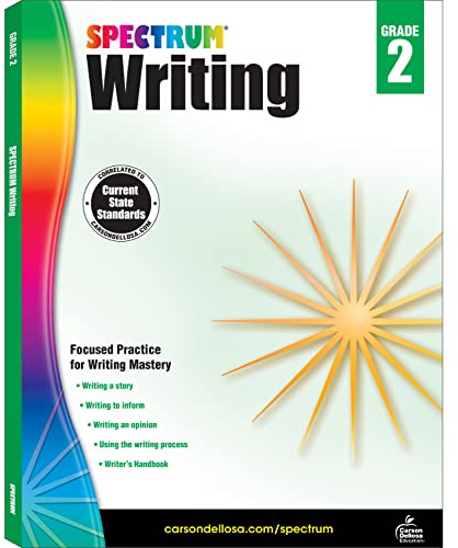 Spectrum Writing Workbook Grade 2, Ages 7 to 8, Second Grade Writing Workbook, Informative, Opinion, Letters, and Story Writing Prompts, Writing Practice for Kids - 112 Pages