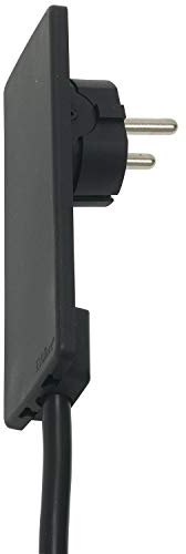 Schulte Elektrotechnik GmbH 1510 0000 0100 EVOline Plug Schutzkontakt-Stecker extraflach, schwarz