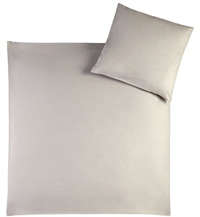 Julius Zöllner 85000 40540 - Bettwäsche Uni, Größe: 80x80 cm / 35x40 cm, uni taupe