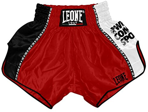 LEONE 1947, Training Pantaloncino Kick-Thai, Unisex – Adulto, Rosso, XXL, AB760