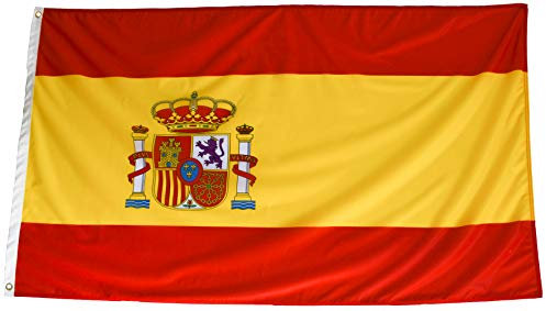 esvendio Bandera de España de Tela Fuerte (2pcs), Bandera Española Grande para Exterior 150x90 cm