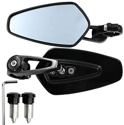 steering mirror, rear view mirror for handlebars, bicycle, electric bike, scooter, moped, wheelchair, rollator, stroller, cart 22 mm, flexible reflective mirror, adjustable & clamp mounting