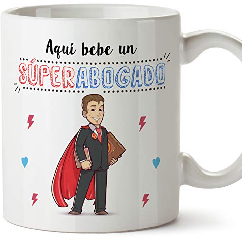 MUGFFINS Taza Abogado (Superhéroes() - Regalos Originales y Divertidos de Derecho