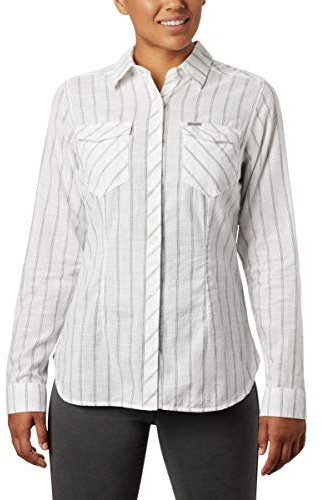 Columbia Damen Camp Henry II Langarm, White Stripe, XS