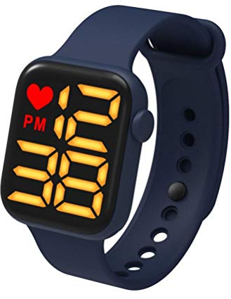 Smart Watch Fitness Tracker Electronic Kids Watch LED Waterproof Fitness Watch, Square Touch Screen Watch for Kids Sports.