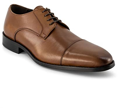 Hamlet Buddy Crust Whisky helles Braun Cap Toe Schnürschuh aus edlem Glattleder Größe 40