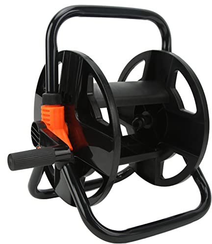 Schlauchtrommel, Verdicken Gartenschlauch Trommel, ABS Schlauchwagen Mit Drehbarem Griff, Tragbarer Gartenschlauchaufroller, Verhindert Schlauchknicken(25 X 20 X 15 Cm)