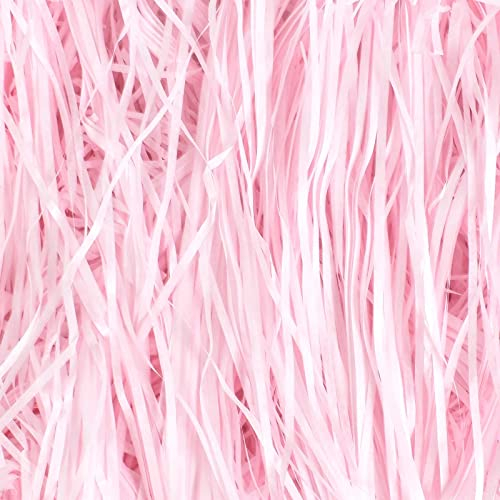 100g Shred Papier Bunt, Raffia Hamper Shreds, Geschenkfüllung Papierschnitzel, Geschreddertes Seidenpapier Füllmaterial für DIY Party Geschenkdekoration und Korbfüllung (Hell-Pink)