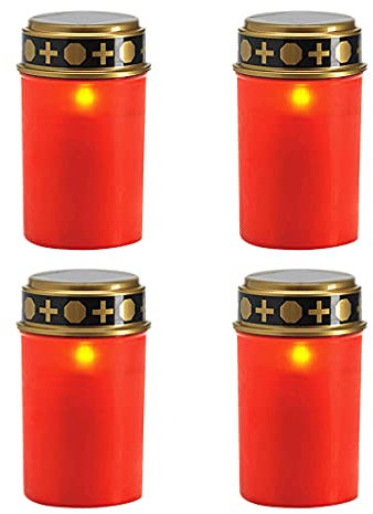 Luces de tumba para cementerio con iluminación LED, luz de tumba, funeral sin humo, para sacrificio, decoración de luz de cementerio para tumba, impermeable