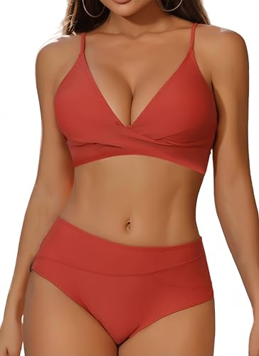 YKDLLF Baddräkter för kvinnor badkläder dam tvådelad bikini push-up vadderad grimma tankini med shorts baddräkt hög midja tvådelad set vadderad