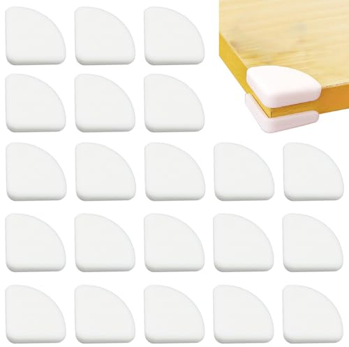 ZYEKIU 50 Piezas Protector Esquinas Bebe, Esquineras Protectoras Bebe Autoadhesivo, Protector Esquinas Muebles Silicona, Protectors de Esquinas para Bebés y Niños para Bebés y Ancianos (Blanco)