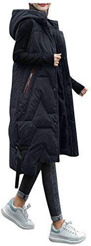 Gilet Lungo Donna Curvy Leggero Smanicato Imbottito Con Cerniera E Tasche Elegante Taglie Forti Invernale Gilet Trapuntato Con Cappuccio Caldo Termico Giacche Lungo Senza Maniche Lavoro Piumino