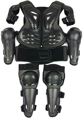 Armadura Corporal para Motocicleta para niños, Chaleco Protector con Rodilleras y Coderas, Conjunto para Motocross, Bicicleta de montaña, patín, Scooter, monopatín, Accesorios de Entrenamiento