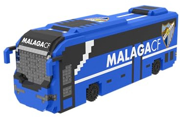 FOCO Officiell licensierad produkt Malaga CF BRXLZ 3D Bricks fotbollslagsbuss byggleksak modell
