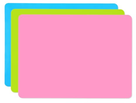 3 Pcs Silicone Mats for Worktops, Craft Mat(40x30cm, Pink/Blue/Green) | Silicone Mats for Crafts, Non Slip Table MatsNon-Stick Table Placemats, Baking Sheets for DIY Arts Resin Countertop Protector
