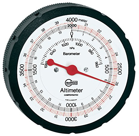 Barigo Modell 29, 4000 M Analog, Höhenmesser, Barometer, mit Ledertasche