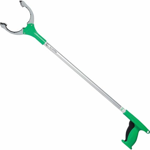 Unger NT080 Nifty Nabber Trigger-Grip Extension Arm, 32in, Aluminum/Green