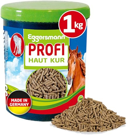 Eggersmann Mein Pferdefutter Profi Haut Kur 1 kg – Konzentrat mit Bierhefe, Kieselgur & Kräutern – Unterstützt die Regernation der Haut & Immunabwehr – Ergänzungsfutter für Pferde & Ponys