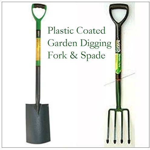 Marksman Easy Find Carbon Steel Heavy Duty Garden Fork and Spade Set