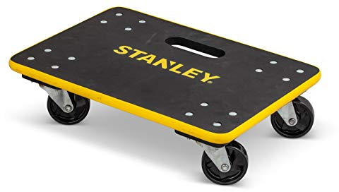 Stanley Möbelroller MS572 - Tragfähigkeit bis zu 200KG - Transporthilfe - 45 x 30 x 13,5 cm - Kunststoff - Schwarz/Gelb
