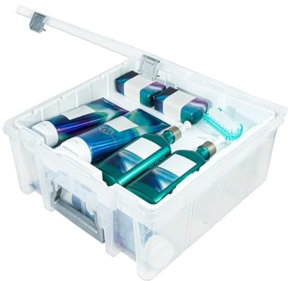 Best Kept Super Satchel Double Deep with Lift-Out Tray, Clear