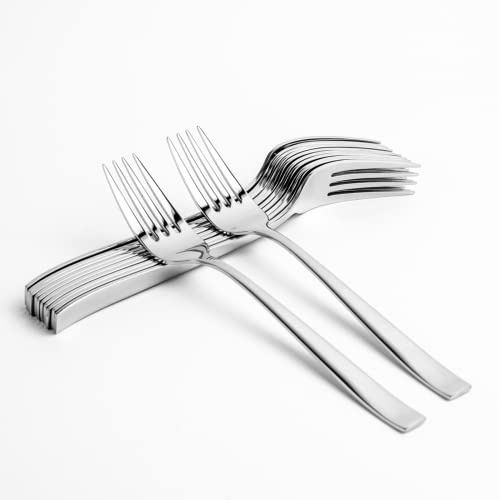 Fine Dine 764817 Garda Lot de 12 fourchettes à dessert en acier chromé 18/10 Diamètre 185 mm