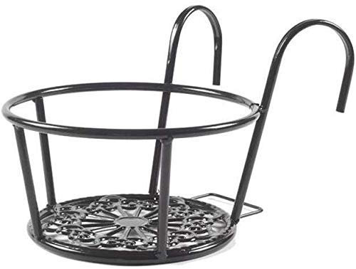 HQQSC Soporte jarrones jardinería Metal multifunción Flor y Palma Planta Grande de Flores Hueco Jarrón (Color : Black)