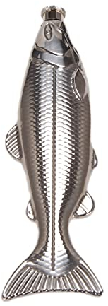 Yuemsh 1 Set Fischform Flachmann 142 ml Flasche Mini Taschenflasche Edelstahl Party Trinkgeschirr für
