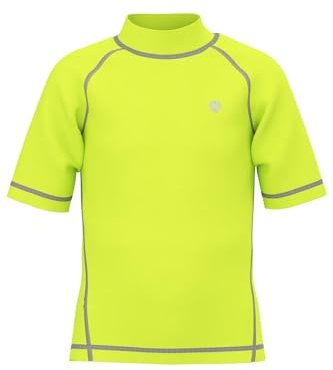 HDTIYUYP UV Shirt Kinder Kurzarm - Jungen Schwimm Tshirt Kinder Badeshirt RashWeste Surfen Tshirt Schnelltrocknend Strand Shirt Wassersport Top Frischgrün 13y