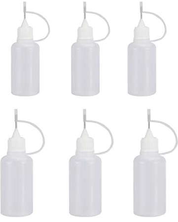 Flacon Pipette, Flacons Plastique, Souple, Bouteille De Colle Vide, Bouteille De Précision, Avec Pointe D'aiguille, 5ml/10ml Flacon, 6pcs