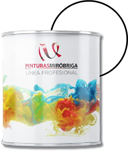 Pinturas Mirobriga Esmalte Antioxidante Blanco Mate de Secado Rapido Directo sobre metal y madera, envase de 750ml.