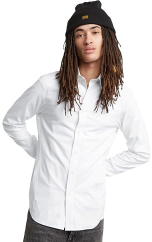 G-Star Herren Uniform Slim Hemd, Weiß (White D25176-D701-110), XS