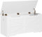 Hzuaneri Cassapanca 100 cm, Cassa Porta Oggetti, Cassapanca Contenitore da Interno, 2 Cerniere di Sicurezza, per Ingresso, Camera da Letto, Soggiorno, Bianco SB03403X
