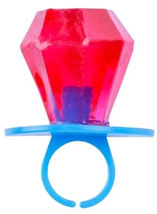 Bobzo Baz00ka Ring Pop Lollipops - Paquete de 24 | Sabores surtidos: frambuesa azul, fresa, cola, grosella negra | Veganas, vegetarianas, sin gluten | Regalos de fiesta envueltos individualmente para