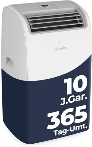 Woleix Mobile Klimaanlage 12000 BTU, Klimaanlage Mobil mit Abluftschlauch, Mobiles Klimagerät mit Abluftschlauch mit Timer 10 J.GAR.