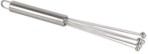 Whisk, Stainless Steel Ball Whisk Mixer, Hand Mixer for Blending and Whisking, Kitchen Tool for Mixing Beverages with Innovation and Safety, Ideal Cooking Enthusiasts (Silver)