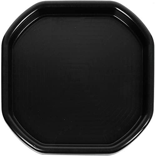 Black Small 70cm x 70cm Heavy Duty Plastic Mixing Tray – Builders Mortar & Cement Mixing Tray, Sand Pit Tuff Spot for Concrete & Messy Activity (Black (Octagonal))