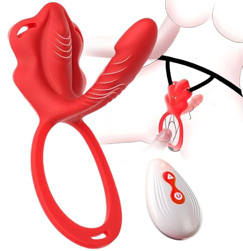 Juguetes Eróticos para Parejas, Anillo Vibrador Hombre y Mujer con Control Remoto, Estimulador Clítoris y Punto G, Bragas Vibradoras Discretas y Silencioso, 9 Modos Recargable USB