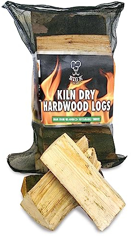 Big K Kiln Dry Hardwood Logs FSC Grown in UK, Bag Of Hardwood Stove And Chiminea Fuel