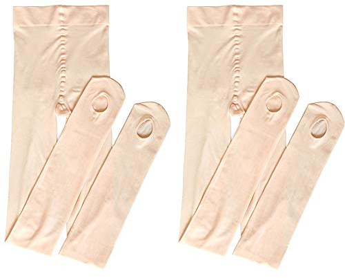 s.lemon Medias de Ballet, Leotardos de Ballet Convertibles con/sin Pies Pantimedias de Baile con Orificio para Niñas Mujeres Raso M