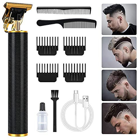 URAQT Haarschneide, Profi Haarschneidemaschine Herren Haartrimmer Bartschneider Barttrimmer Präzisionstrimmer Langhaarschneider für Männer, Gold