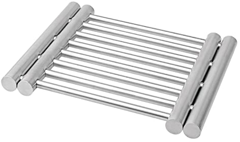 Sottopentola Estensibile da 23 a 38 cm in Acciaio Inossidabile, Sottopentola in Metallo per Pentole, Pentole, Teglie da Forno, Lavabile in lavastoviglie