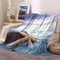 Große Kuscheldecke XXL, Wohndecke Groß Warm Blau Sofaüberwurf Flanell Seestern-Stein Sofadecke Couchdecke 80X120CM