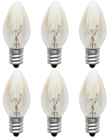 Sollee 6pack 10W E12 Saltt Lámparas Bombillas Lámpara de Roca de Sal Bombilla E12 Tornillo Bombilla Incandescente Luz de Noche Bombilla de Horno para Nevera Máquina de Coser Quemador de Cera