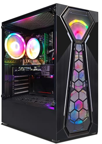 STGsivir PC Gaming, Ordenador de Sobremesa Gaming, Core i7 8th hasta 4.1 GHz,32GB DDR4,1TB SSD,WiFi 6,BT 5.2,RGB Ventiladores x3,Windows11 Pro