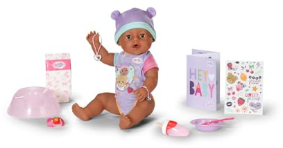 Baby Born Eva 43cm, Babypuppe mit 10 Funktionen und Accessoires, für Kinder ab 3 Jahren, funktioniert ohne Batterie, 43cm große Puppe, 834886 Zapf Creation